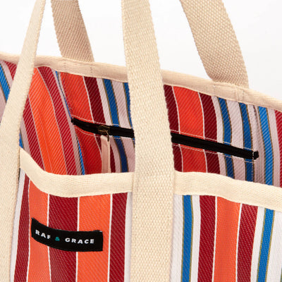Large Shopper Bag - Orange/Red Mixed