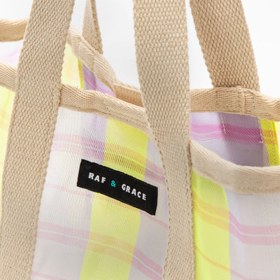 Large Shopper Bag - Lilac/Lime