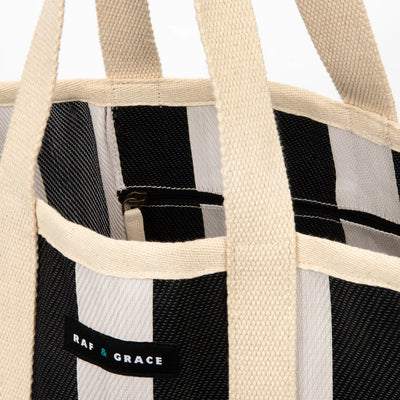 Large Shopper Bag - Ecru/Black