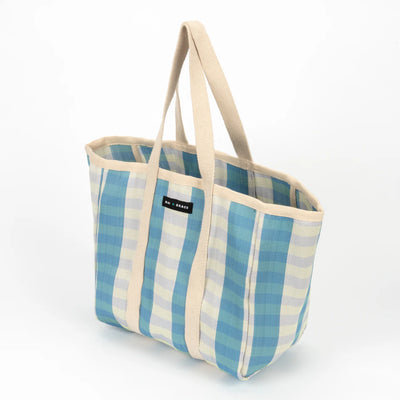 Large Shopper Bag - Sky Blue/Ecru