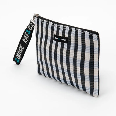 Small Pouch - Black/ White Stripe