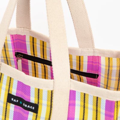 Large Shopper Bag - Pink & Yellow