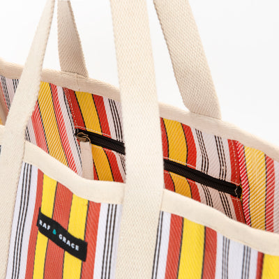 Large Shopper Bag - Red & Yellow