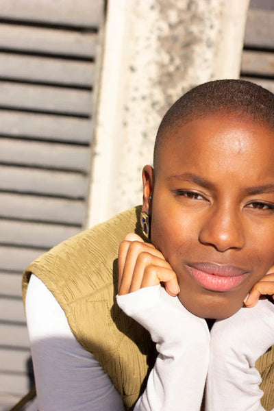 Arch Window Studs - Gold & Navy