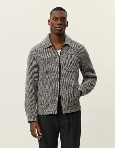 Marseille Twill Wool Jacket - Salt Pepper