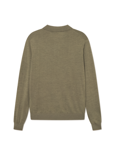Greyson Merino Polo Knit -Military Olive