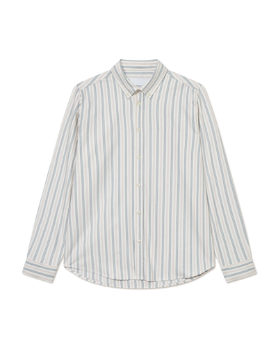 Konrad Striped Oxford Shirt - Light Ivory