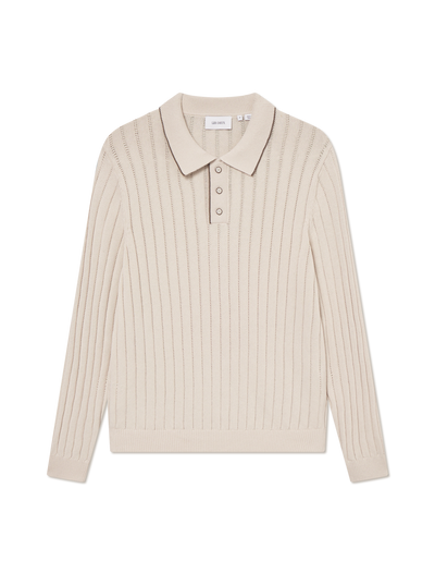 Bogart Rugby Polo Knit - Ivory