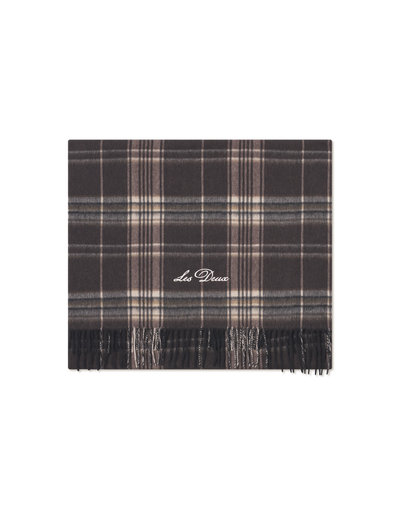 Check Wool Scarf - Delicioso Brown