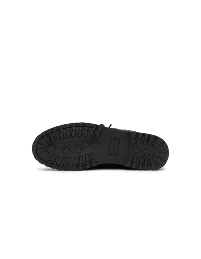 Croco Mix Boatshoe - Mole Brown
