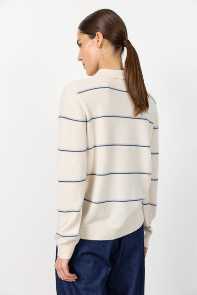 Ismaila 17 Cardigan - Cream Stripes