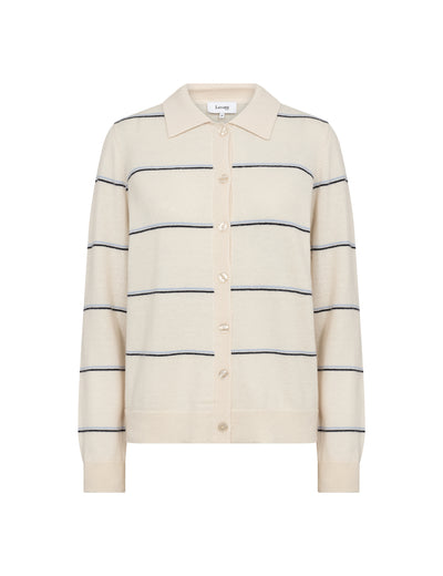 Ismaila 17 Cardigan - Cream Stripes