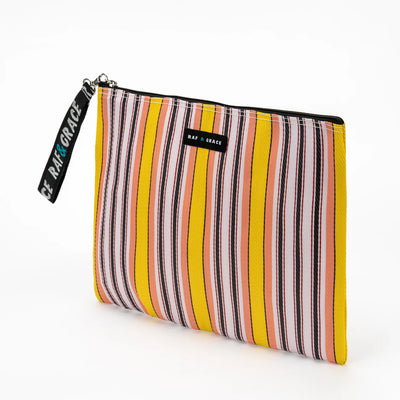 Large Pouch - Pale Pink/Yellow/Black
