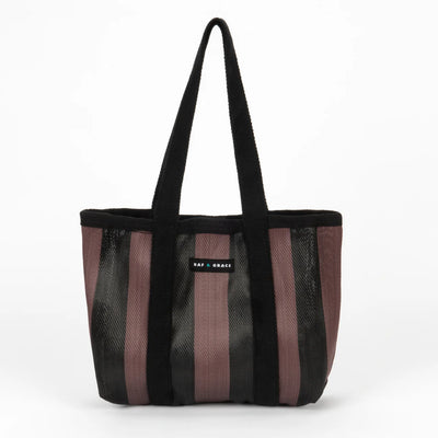 Mini Shopper Bag - Fig Brown/Black
