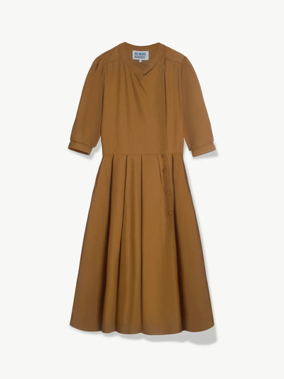 Talitha Midi Dress Organic Cotton - Ochre2