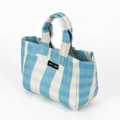 Micro Shopper Bag - Sky Blue/Ecru