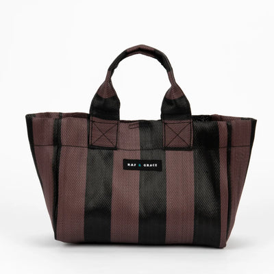 Micro Shopper Bag - Fig Brown/Black