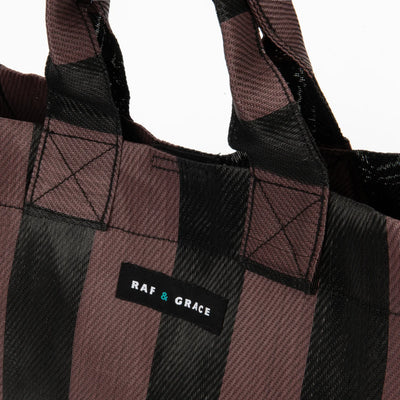 Micro Shopper Bag - Fig Brown/Black
