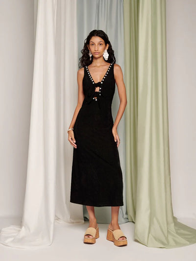 Orion Midi Dress - Coal Black