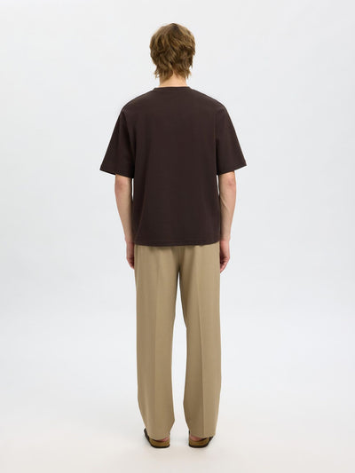 Oscar Loose O Neck Tee - Demitasse