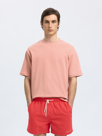 Oscar Loose O Neck Tee - Rose Tan