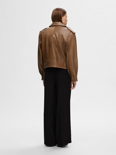 Glove Leather Jacket - Coca Mocha