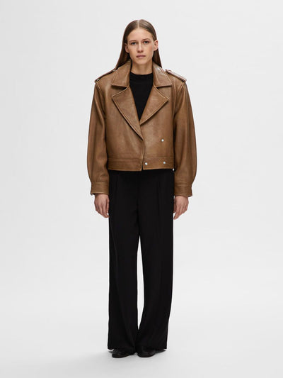 Glove Leather Jacket - Coca Mocha