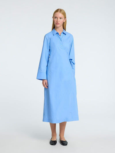Aviana Midi Wrap Dress - Cornflower Blue