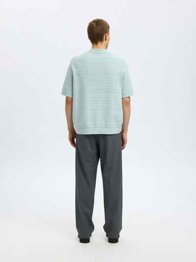 Foam SS Knit Relaxed Polo - Winter Sky