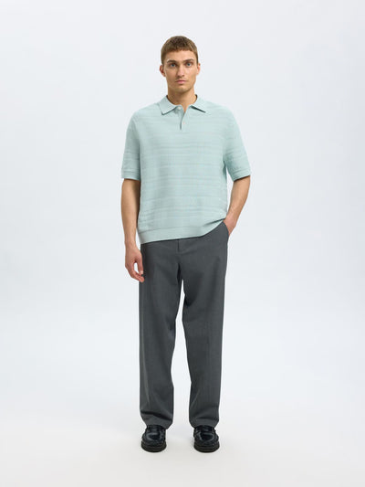 Foam SS Knit Relaxed Polo - Winter Sky