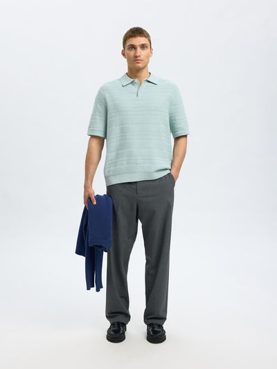 Foam SS Knit Relaxed Polo - Winter Sky