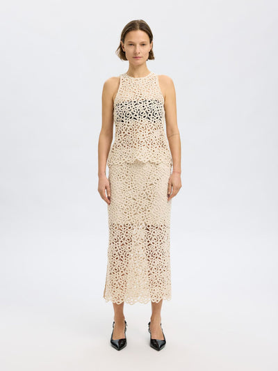 Alima Crochet Top - Sandshell