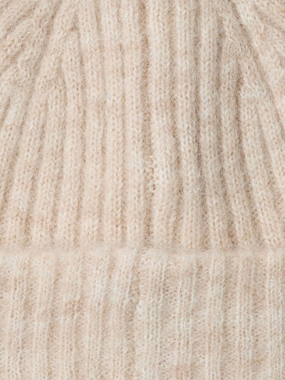 Lulu Wool Blend Knit Beanie - Birch