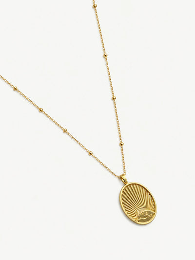 Birds Medallion Necklace - Gold