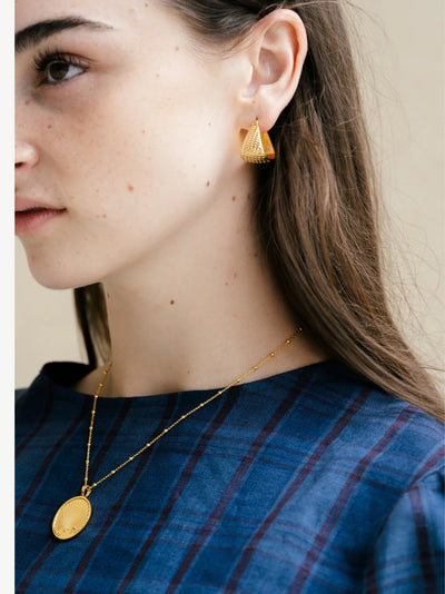 Birds Medallion Necklace - Gold