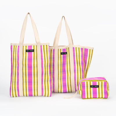 Wash Bag - Pink & Yellow