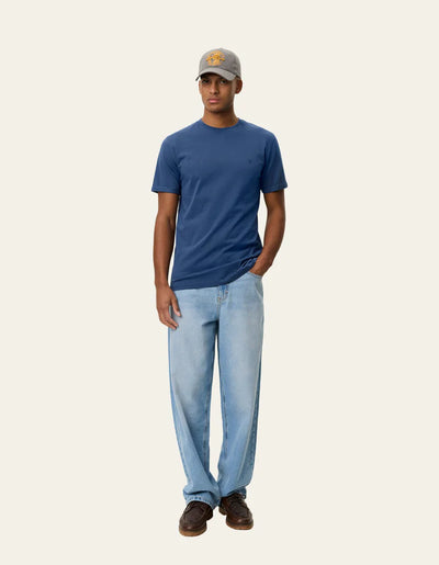 Norregaard Contrast T-Shirt - Dark Denim Blue