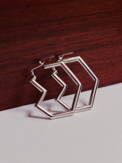 Daryl Large Hoops - Sterling Silver