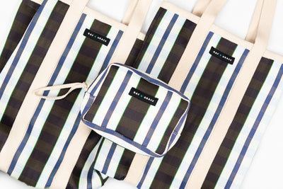 Tote Bag - Black, Cream & Navy