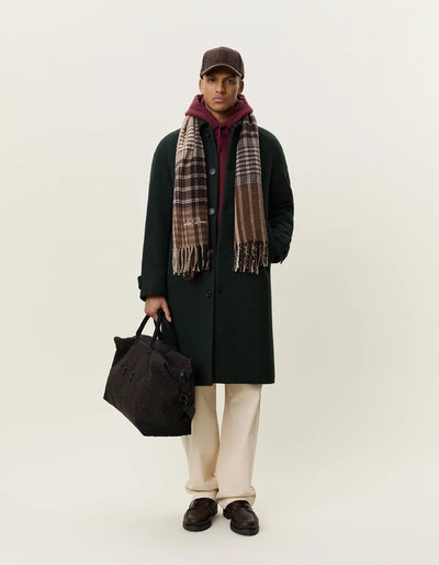Solid Wool Coat - Rosin Green