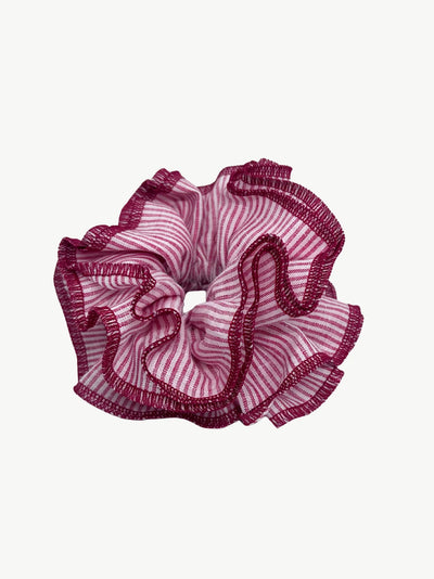Azaria Scrunchie - Red Stripe/ Red Trim