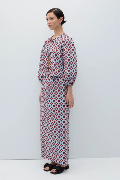 Arden Shirt - Blue/Rust