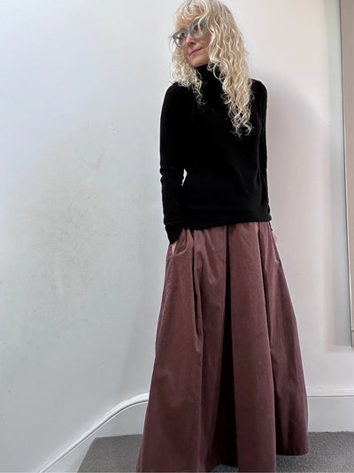 'NO MORE NOBODY' - Valery Maxi Skirt Corduroy - Taupe