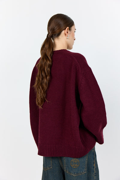 Perle 1 Pullover - Fudge/Bordeaux
