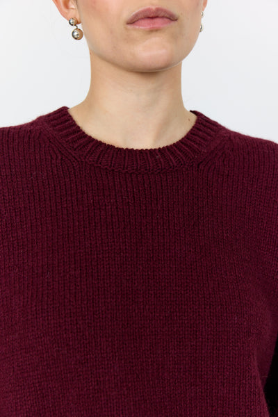 Perle 1 Pullover - Fudge/Bordeaux