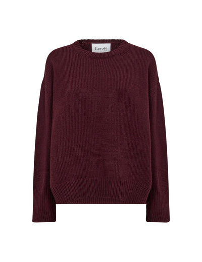 Perle 1 Pullover - Fudge/Bordeaux
