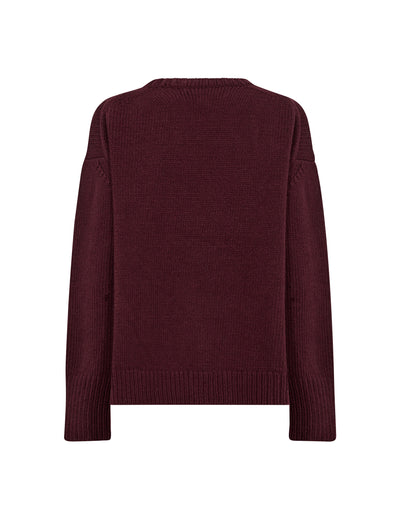 Perle 1 Pullover - Fudge/Bordeaux