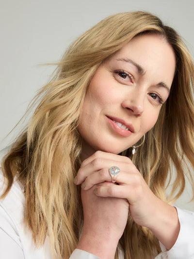 Astrid Ring - Sterling Silver/ Pink Rhodochrosite1