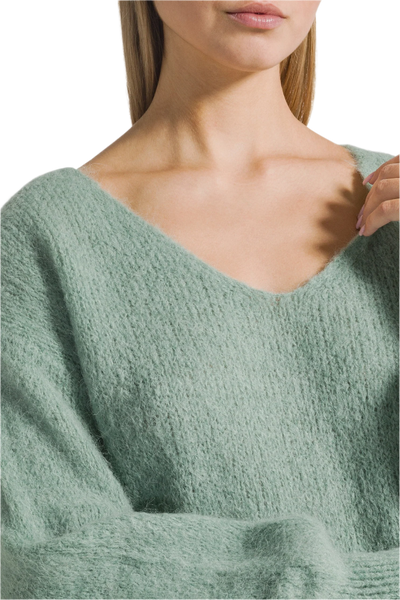 Milana LS Alpaca Pullover - Dusty Green