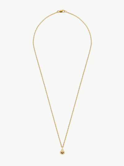 Mini Daryl Necklace 22'' Chain - Gold/ Tigers Eye